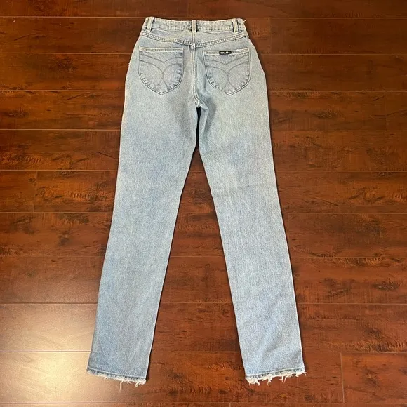 ROLLA’S Denim Classic Straight In 90s Blue High Rise Regular Fit Jeans Size 24