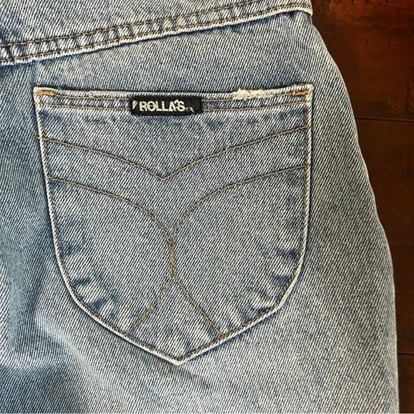 ROLLA’S Denim Classic Straight In 90s Blue High Rise Regular Fit Jeans Size 24