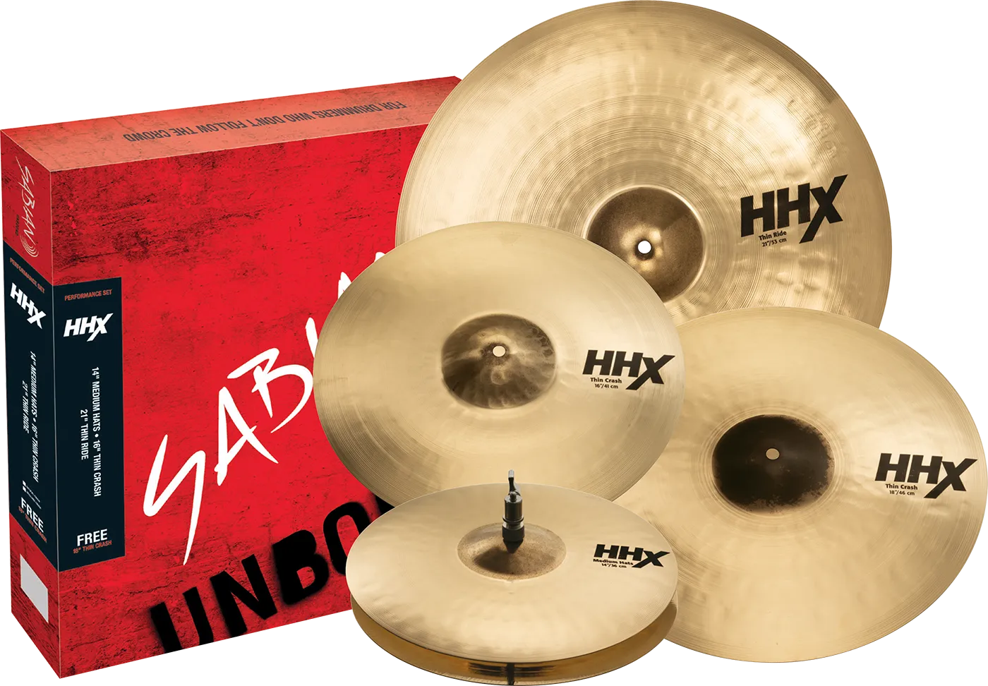 SABIAN 15005XTMB HHX Performance Set Brilliant Finish Made In Canada