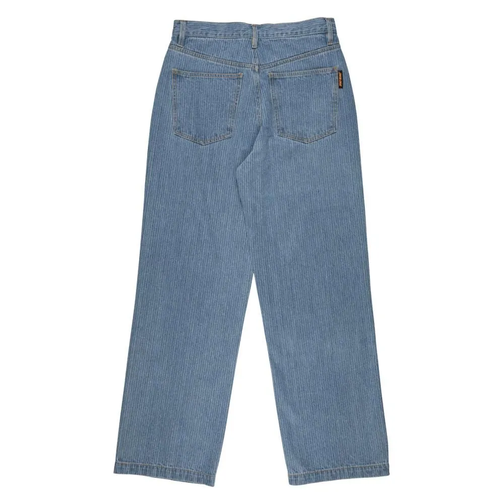 Santa Cruz Womens Pant Classic Baggy Jeans - Blue Stripe