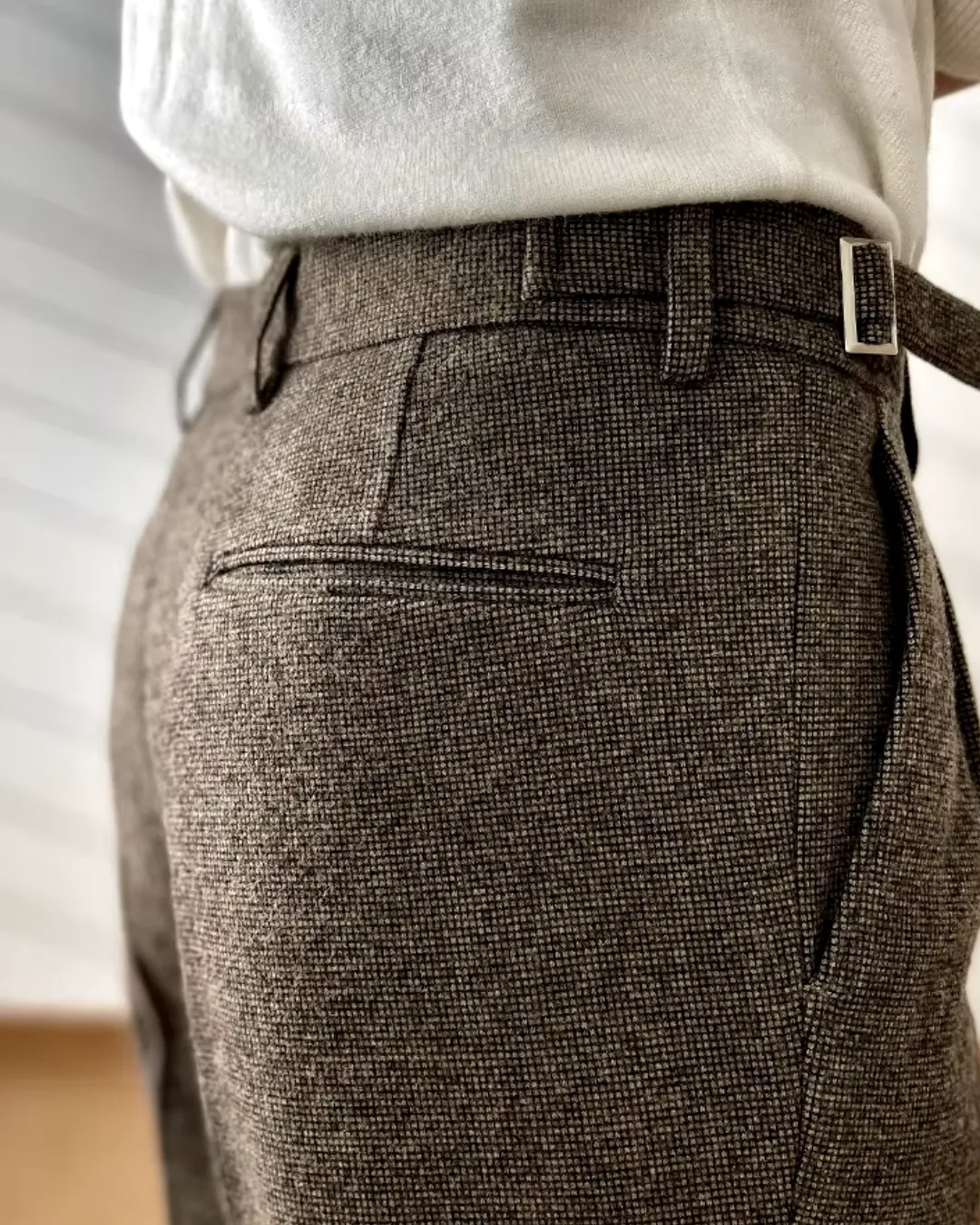 Saville - Textured Pleated Trousers