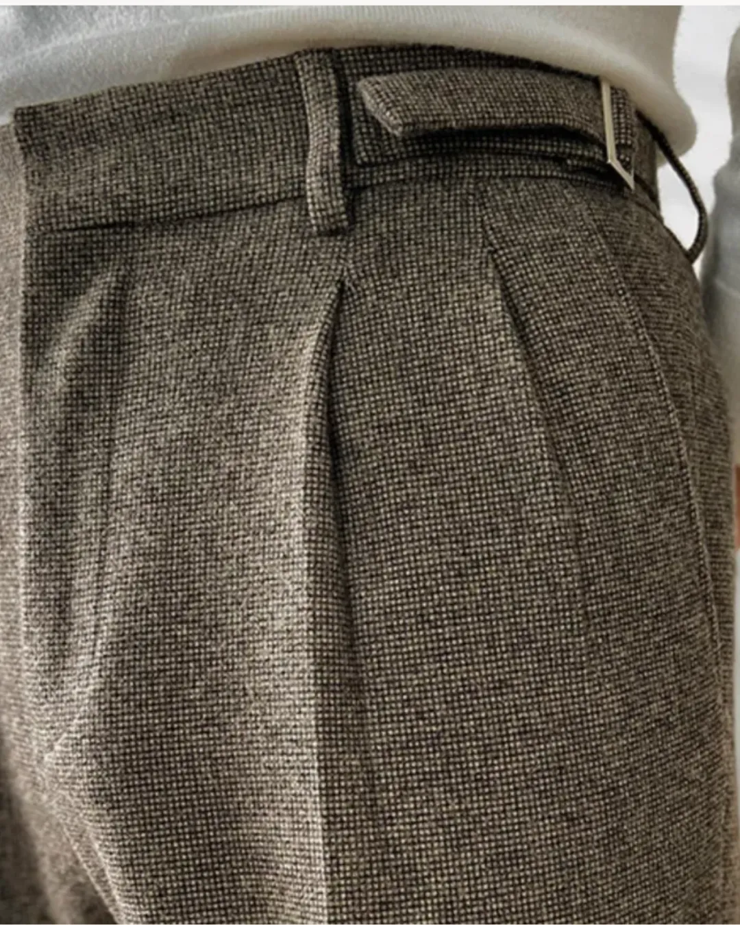 Saville - Textured Pleated Trousers