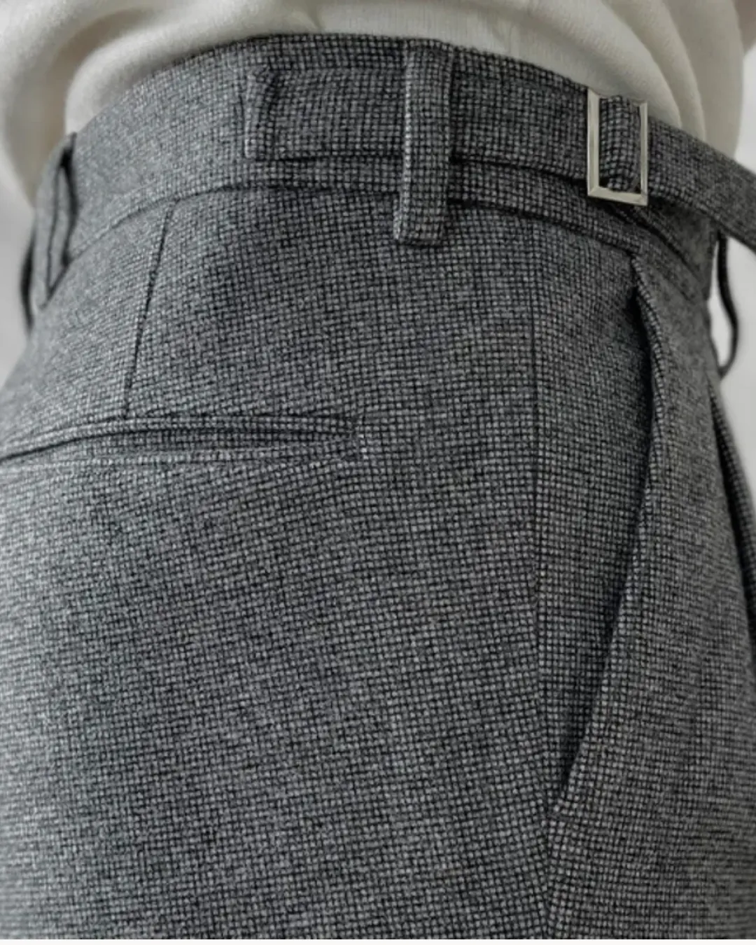 Saville - Textured Pleated Trousers