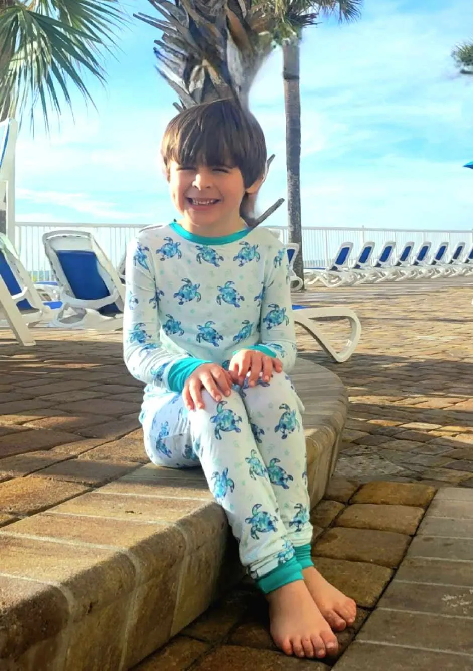 Sea of Turtles | Two-Piece Bamboo Long Sleeve Toddler & Kids Pajamas