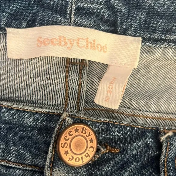See by Chloe women’s frayed hem jeans size 29