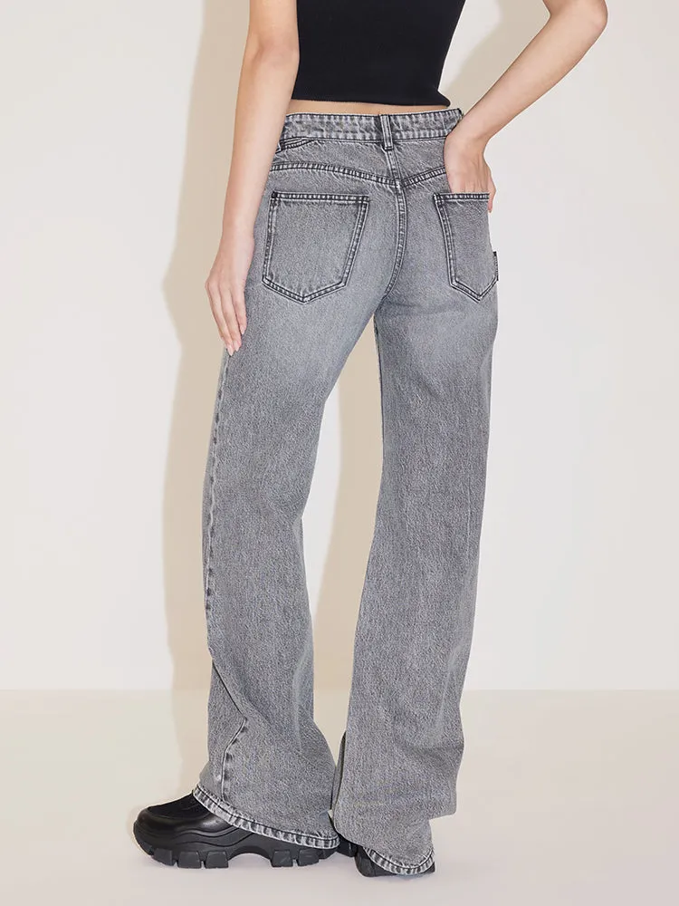 Sexy Hollow Waist Flared Jeans
