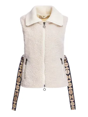 Shearling Lamb Vest with Nylon Back
