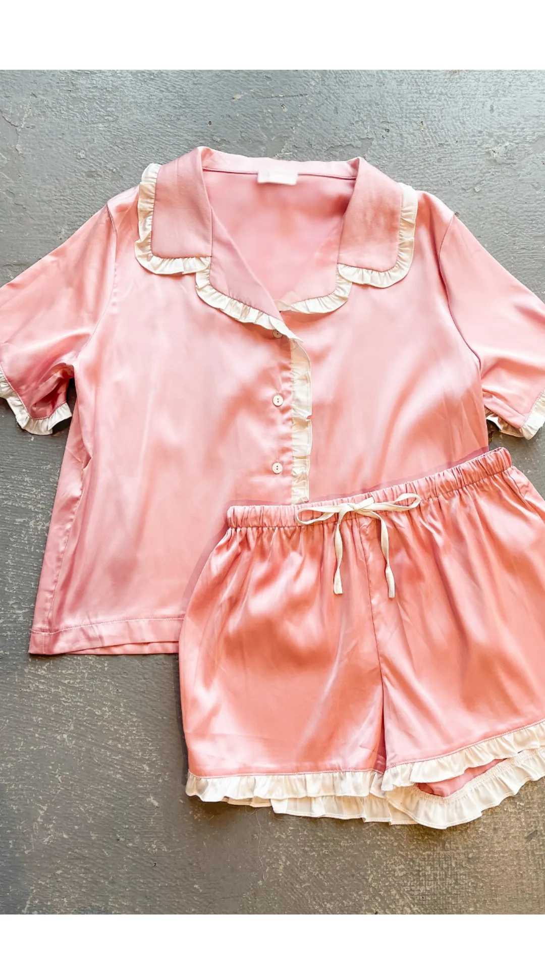 Silk & Ruffle Pajamas