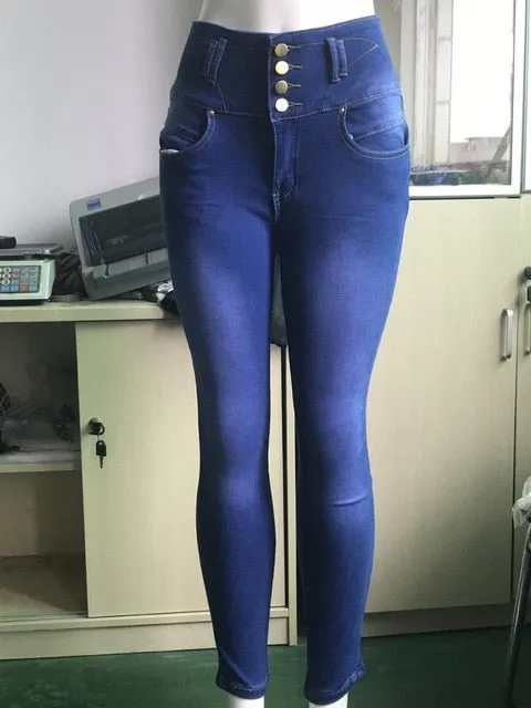 Skinny Jeans Woman High Waist Plus Size Streetwear Blue Ladies Denim Pants Women Sexy Push Up Vintage Tight Freddy Fringe Jeans