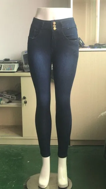 Skinny Jeans Woman High Waist Plus Size Streetwear Blue Ladies Denim Pants Women Sexy Push Up Vintage Tight Freddy Fringe Jeans