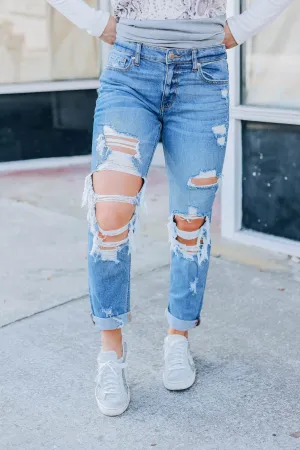Skylar Girlfriend Jeans - Medium Wash