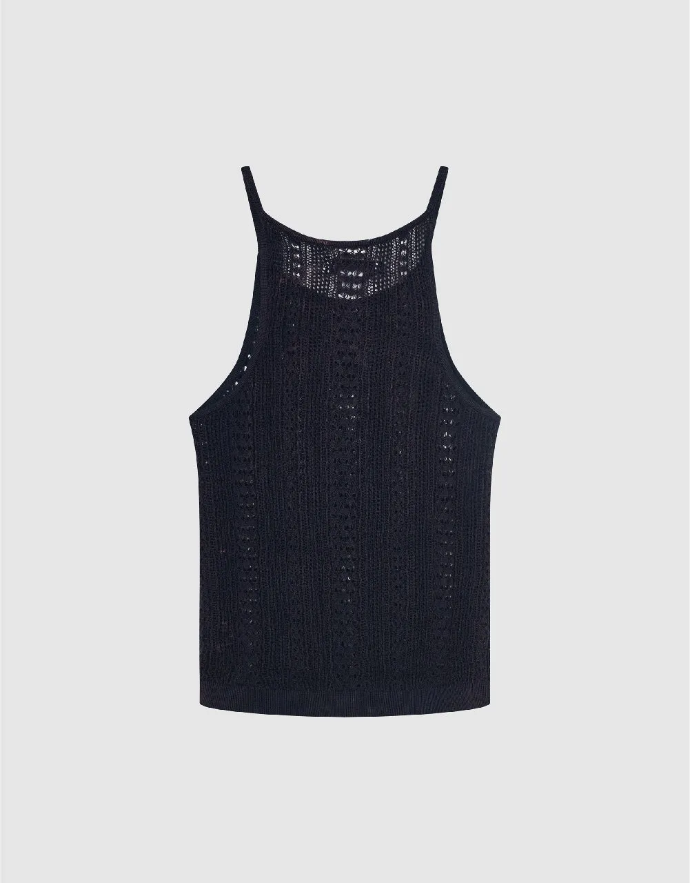 Sleeveless Crew Neck Knitted Tank Top