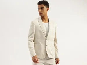 Slim Fit Lapel Collar Textured Summer Blazer