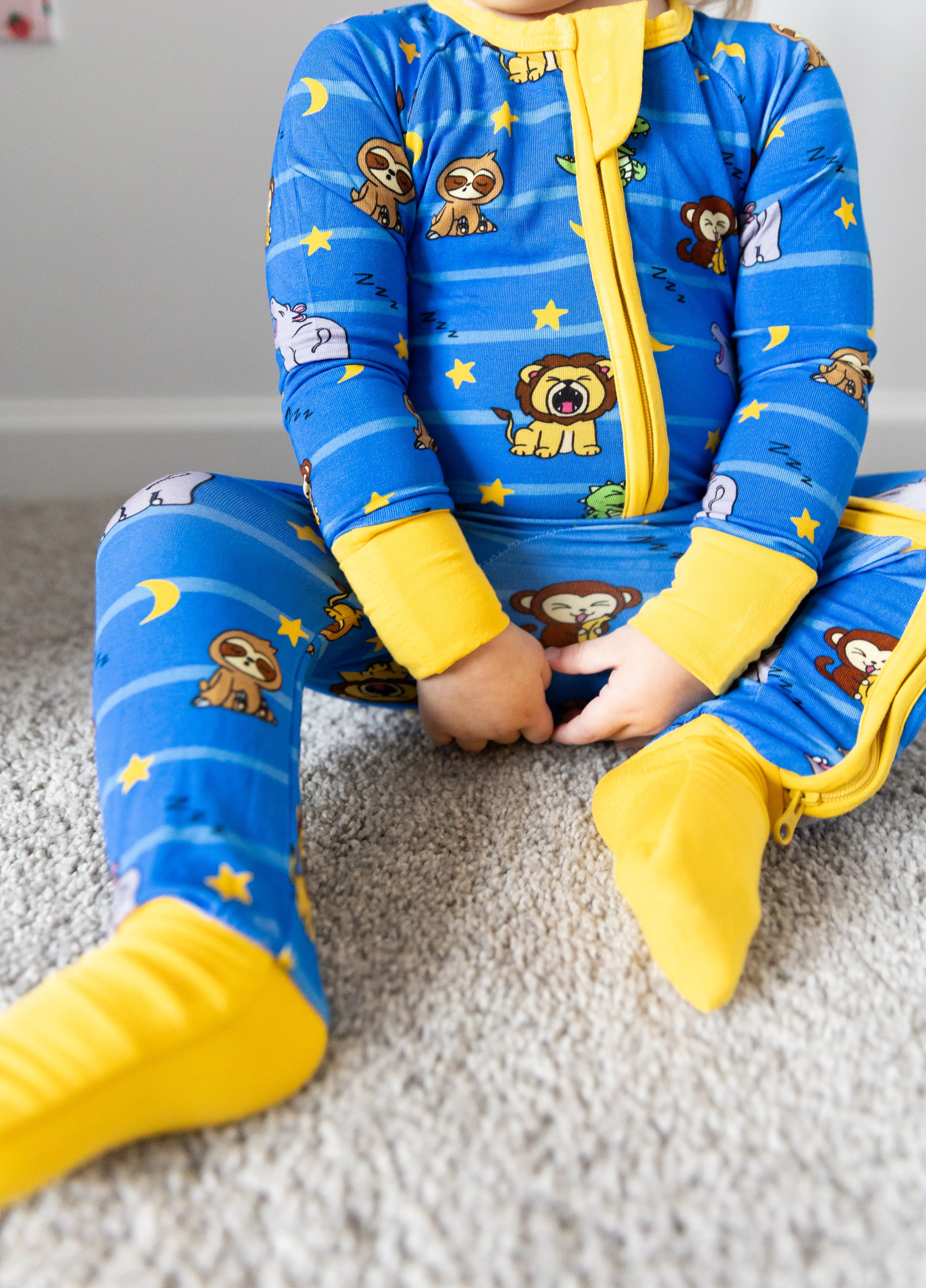 Snoozin' Zoo Convertible Romper Pajamas