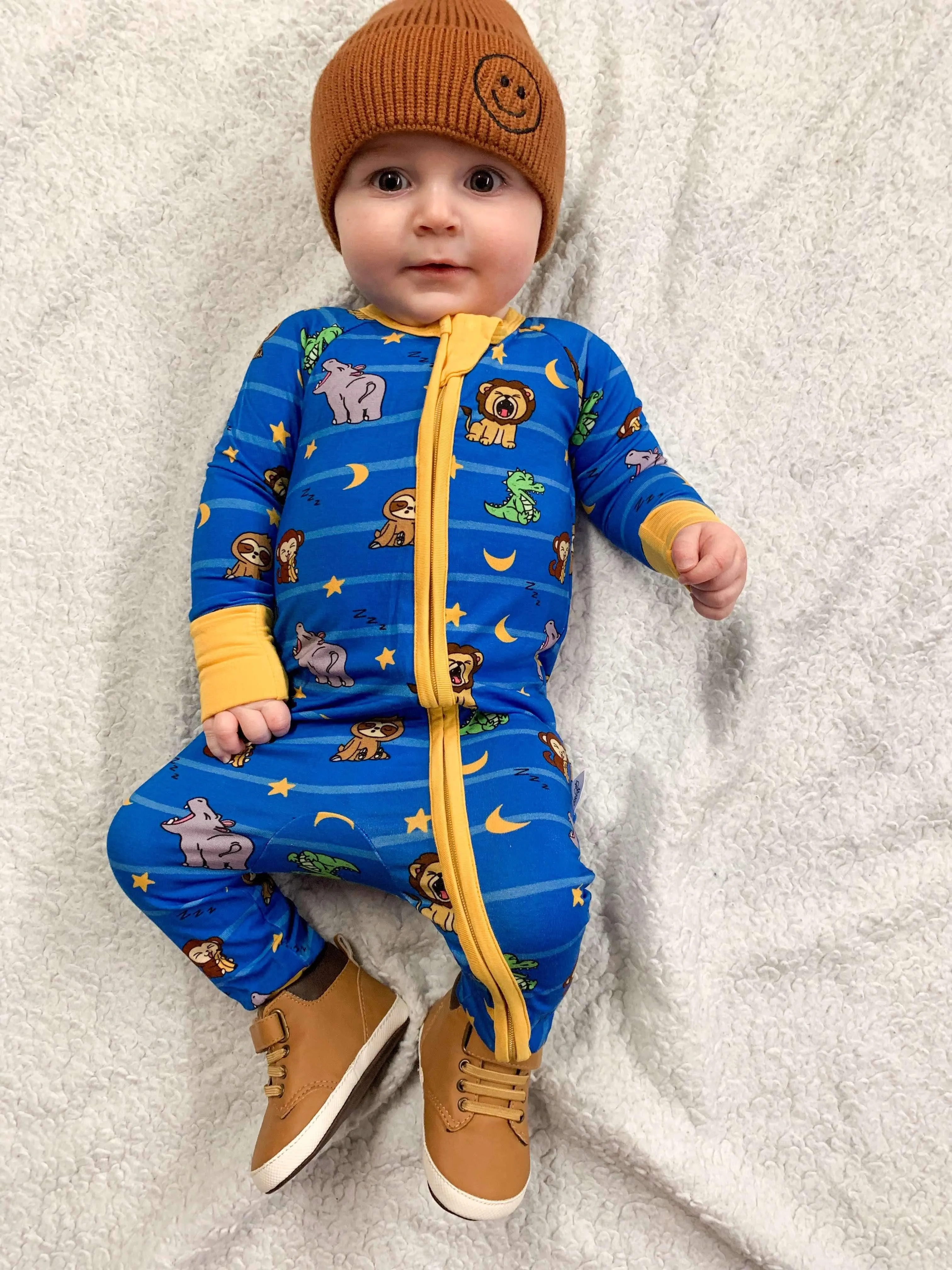 Snoozin' Zoo Convertible Romper Pajamas
