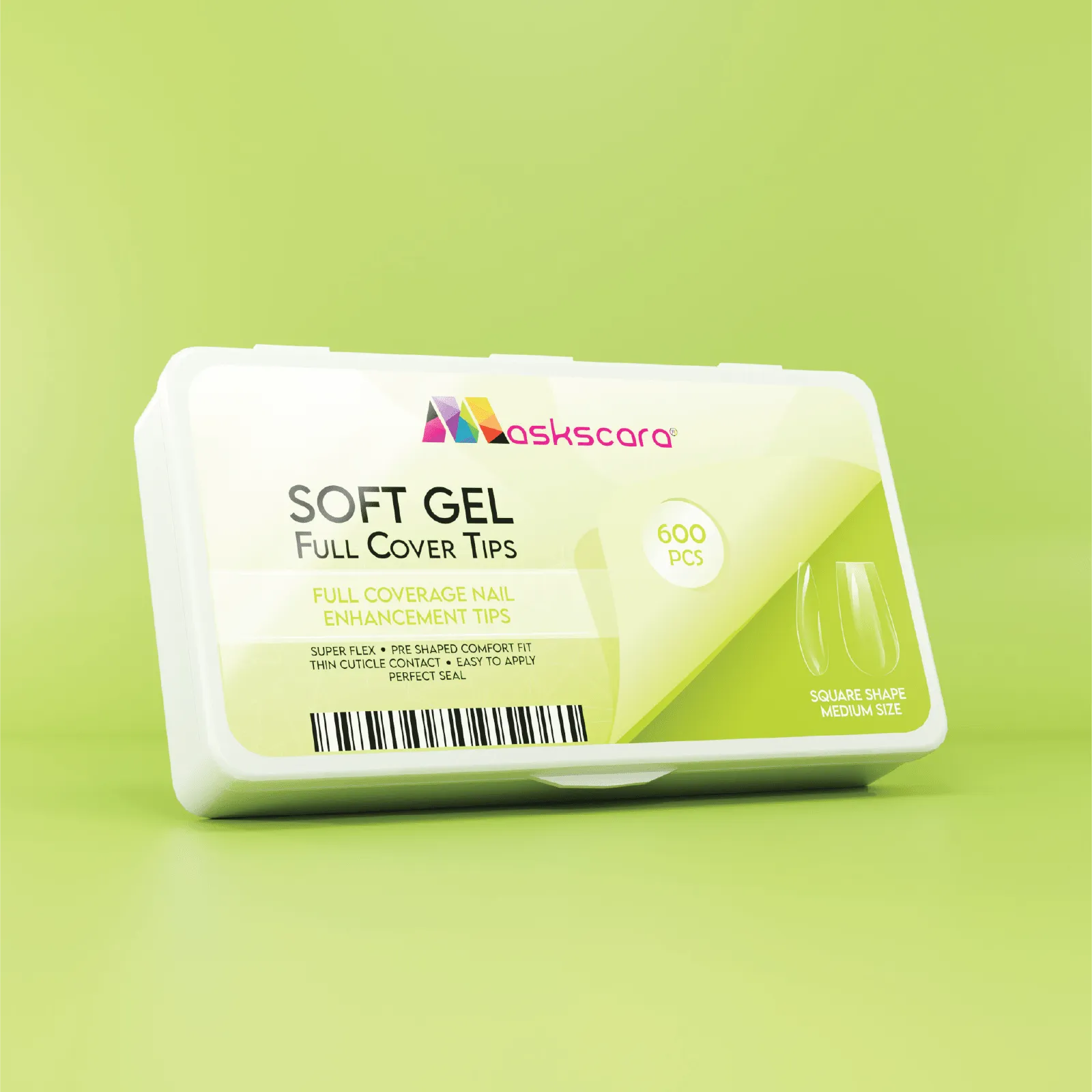 Soft Gel Tips - Full Cover (Square Medium)
