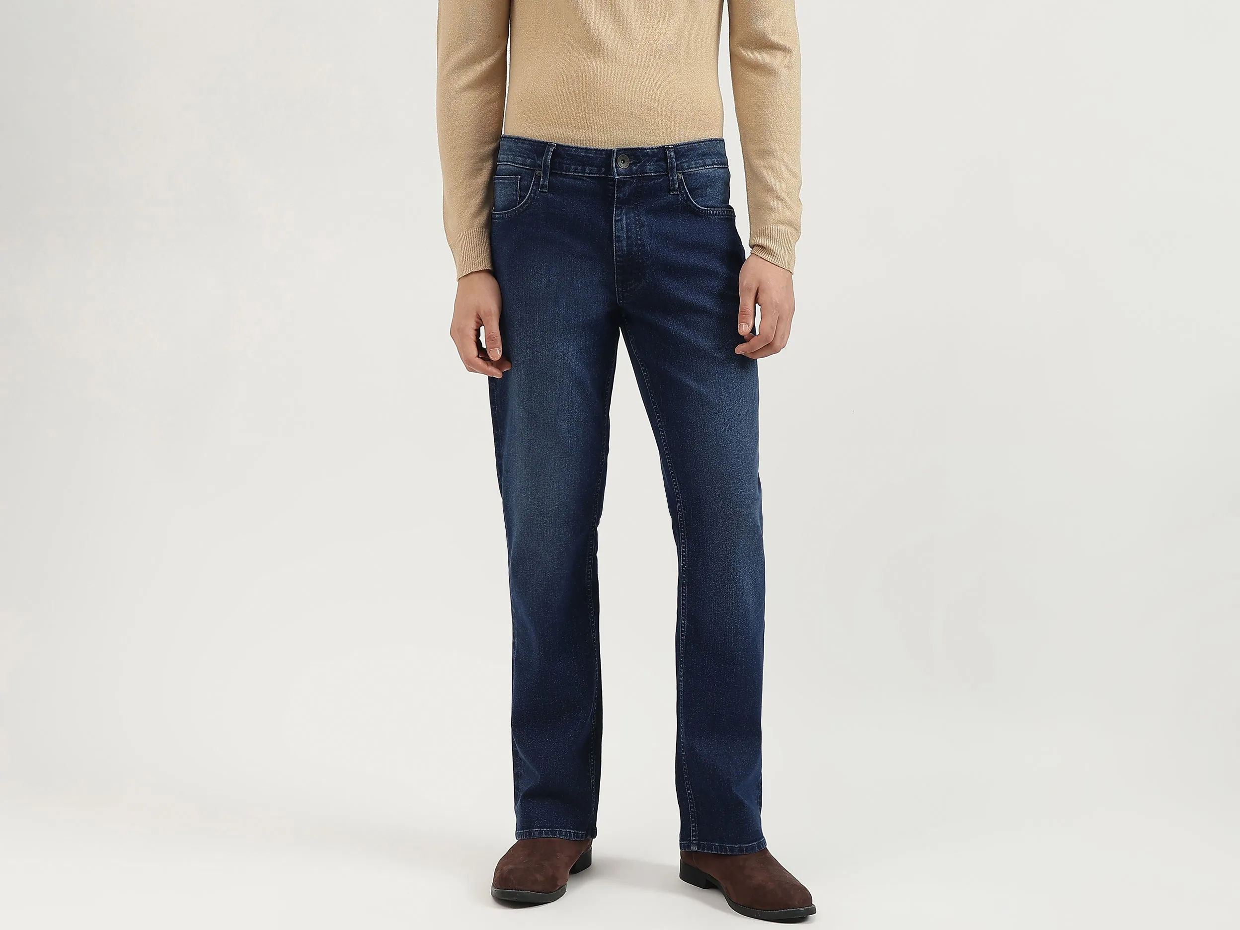 Solid Boot Leg Fit Jeans
