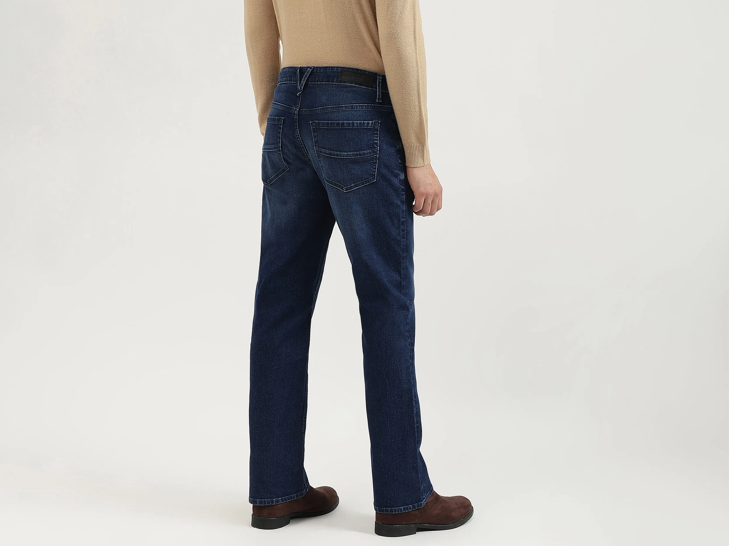 Solid Boot Leg Fit Jeans