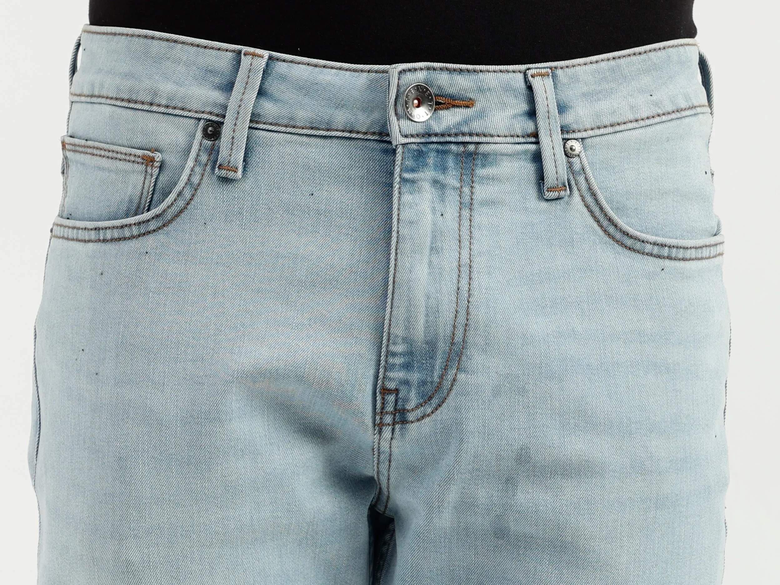 Solid Pattern Slim Fit Jeans