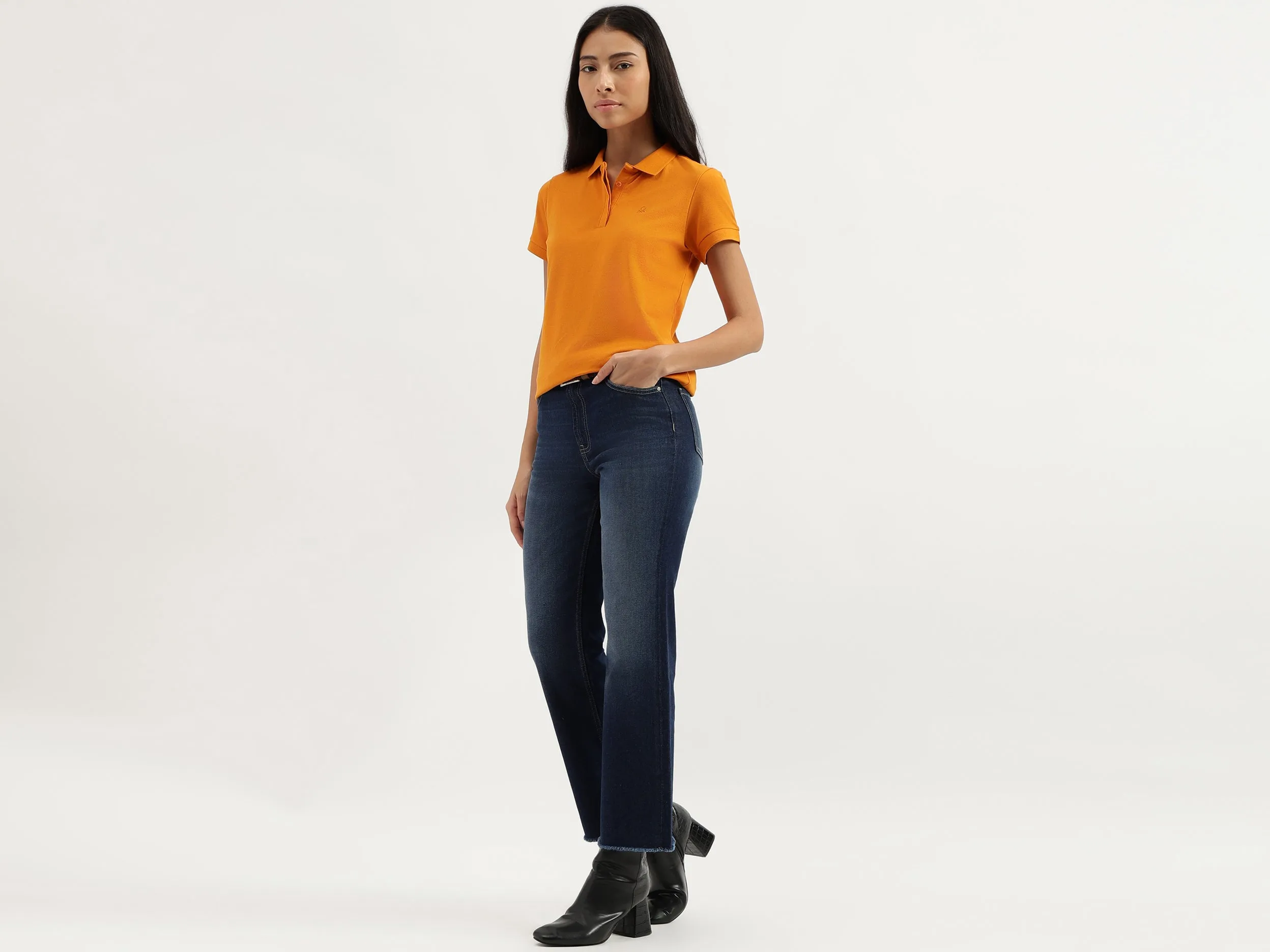 Solid Straight Fit Jeans