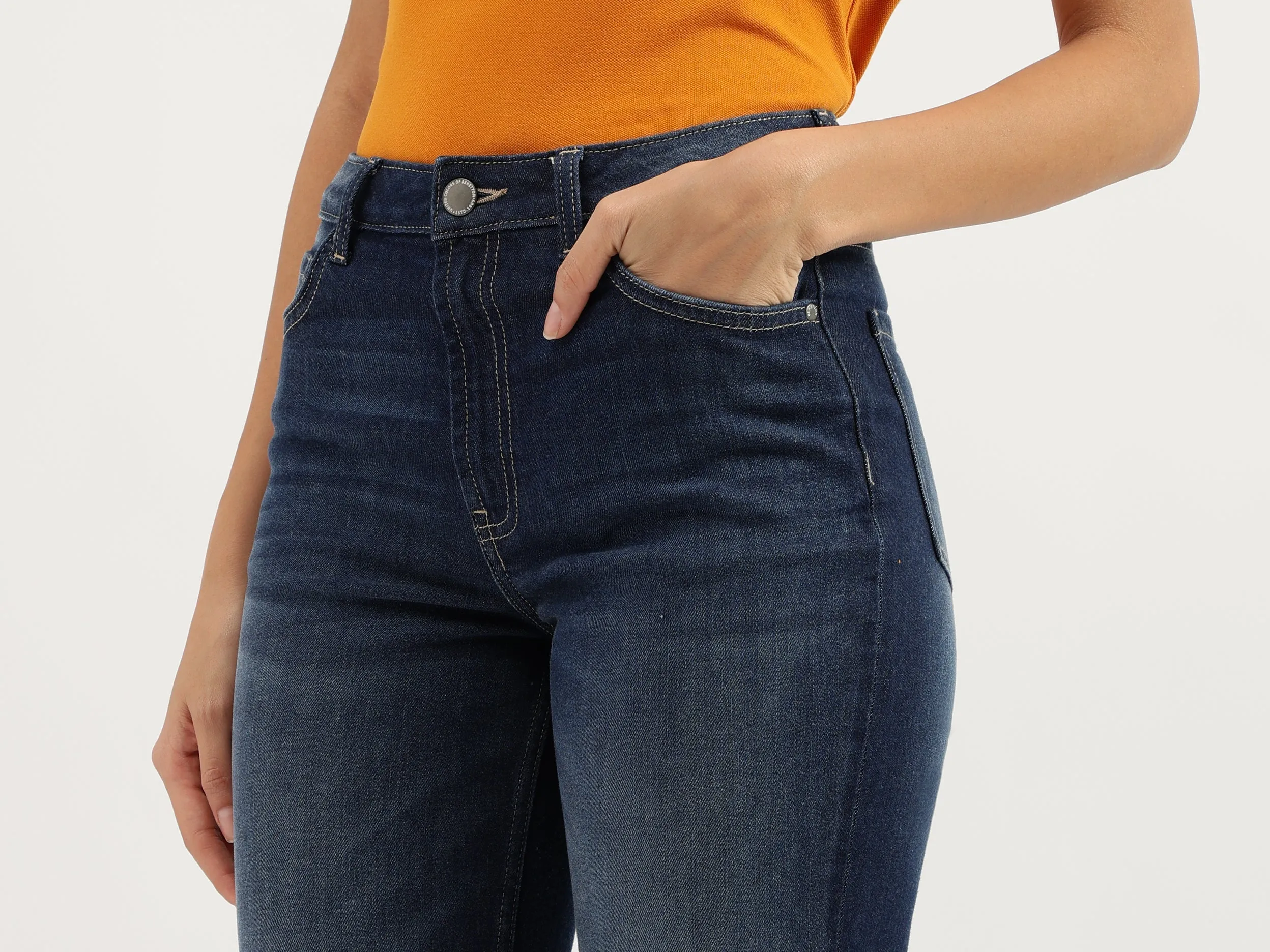 Solid Straight Fit Jeans