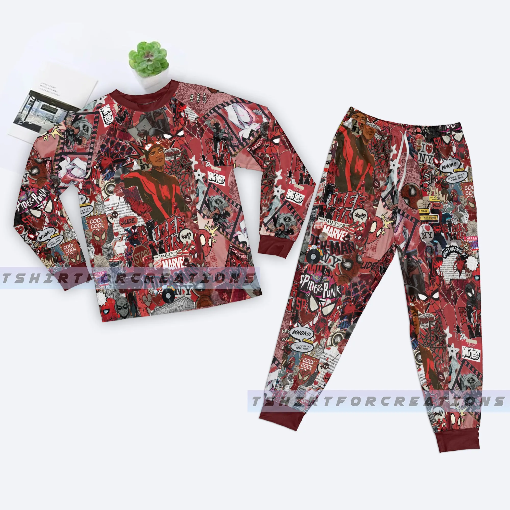 Spider Man Red Blue Pajamas Set, Family Pajamas Set, Super Heros Pajamas, Spider Pajamas For Kids