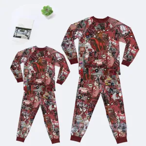 Spider Man Red Blue Pajamas Set, Family Pajamas Set, Super Heros Pajamas, Spider Pajamas For Kids