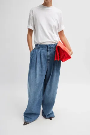 Spring Denim Triple Pleat Jean (Regular) in Classic Blue