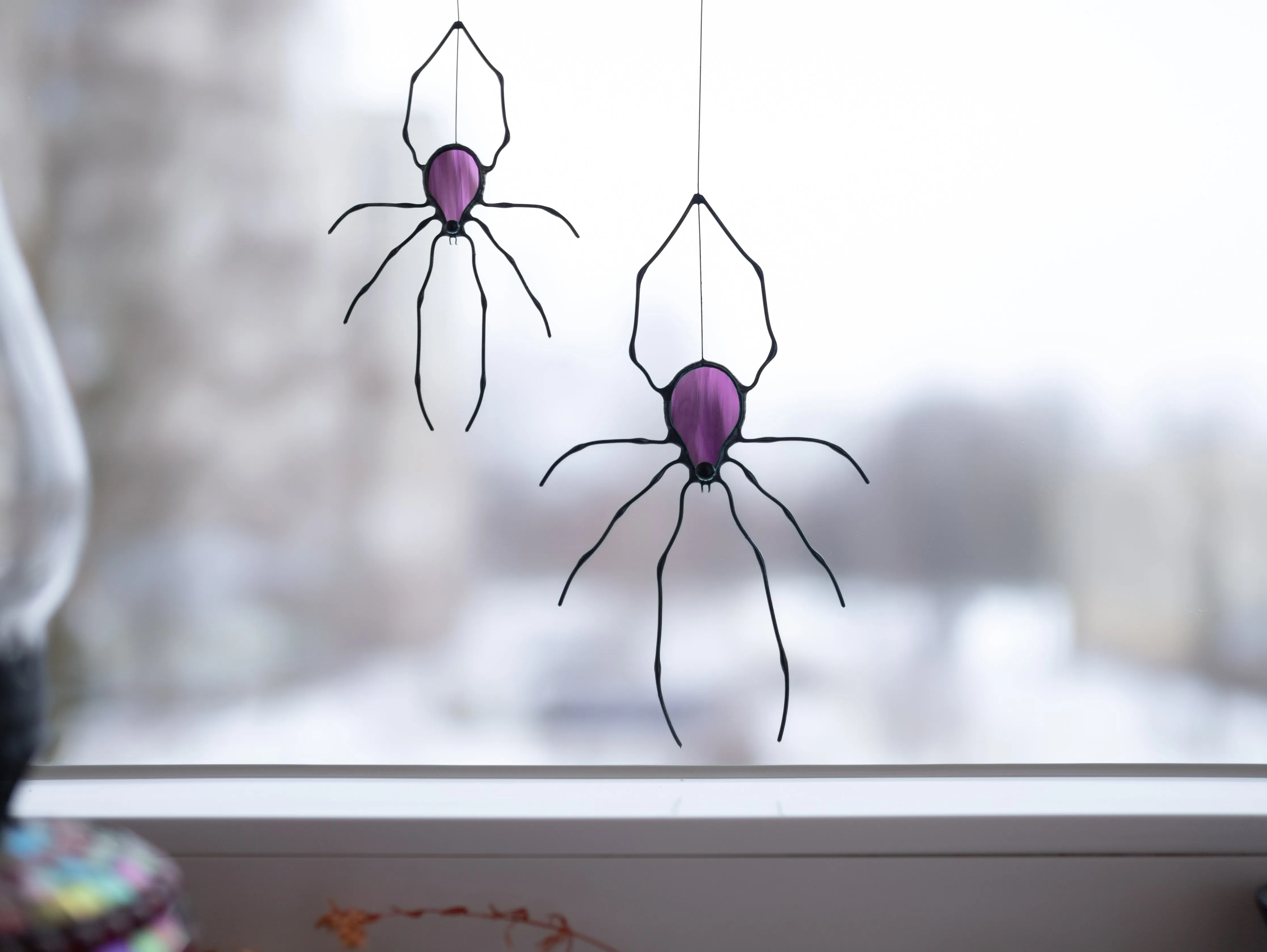 Stained Glass Window Hangings Spider decor