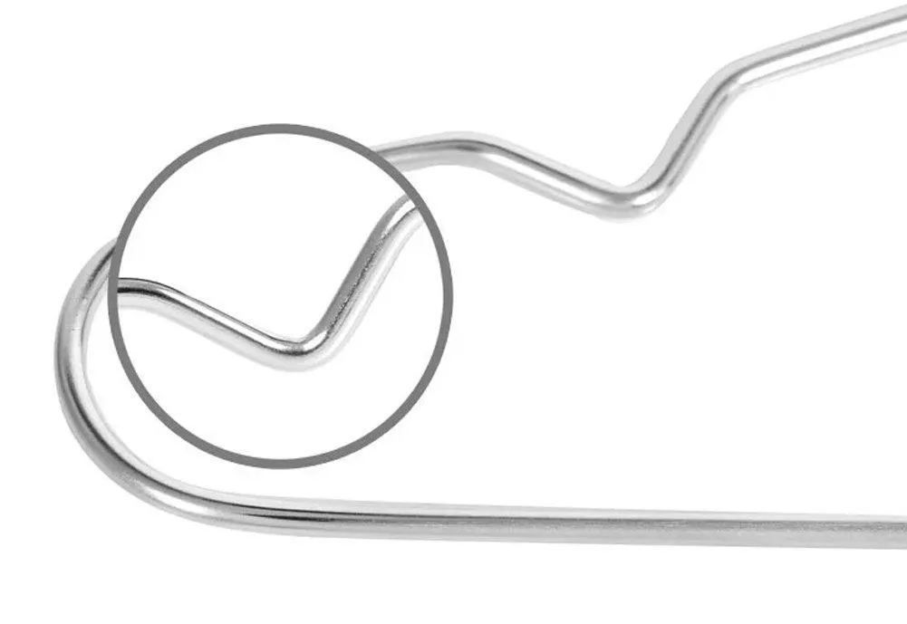 Stainless Steel Hangers Silver Color Strong Hangers Set of 10