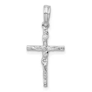 Sterling Silver Polished Thin Crucifix Pendant