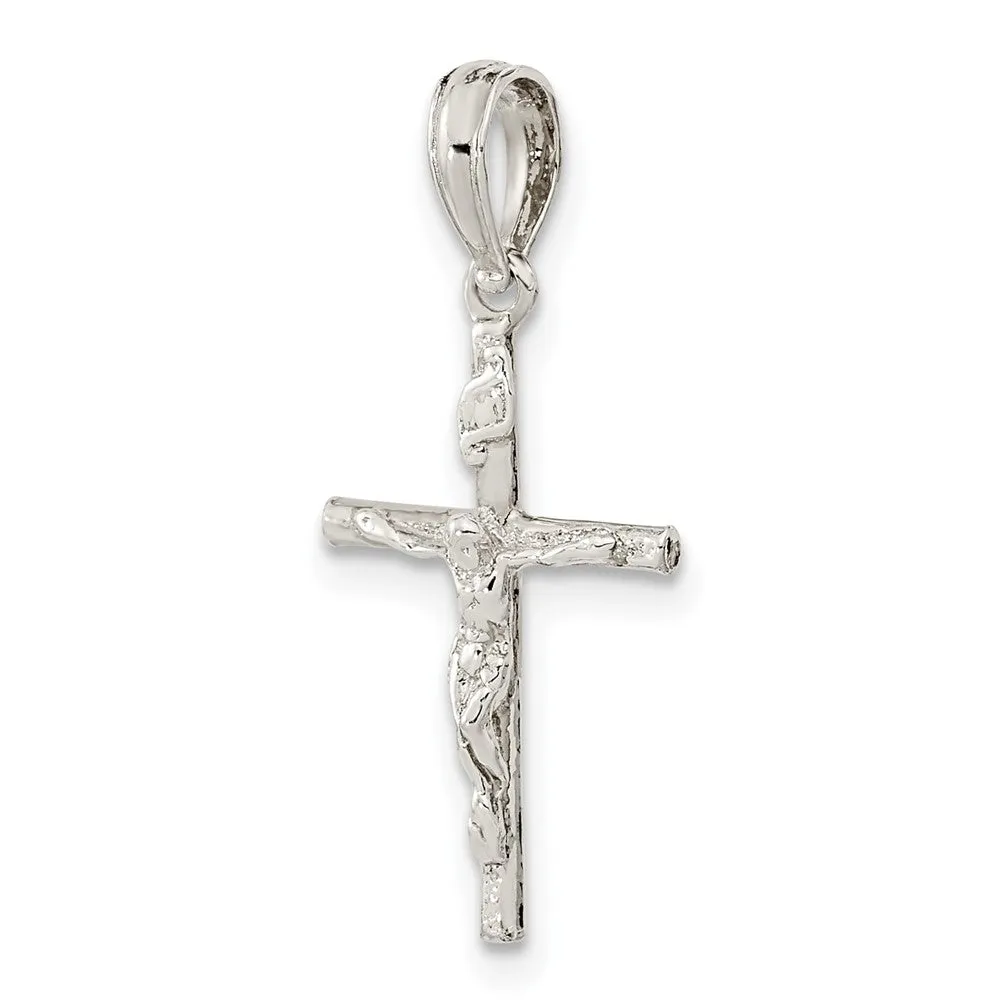 Sterling Silver Polished Thin Crucifix Pendant