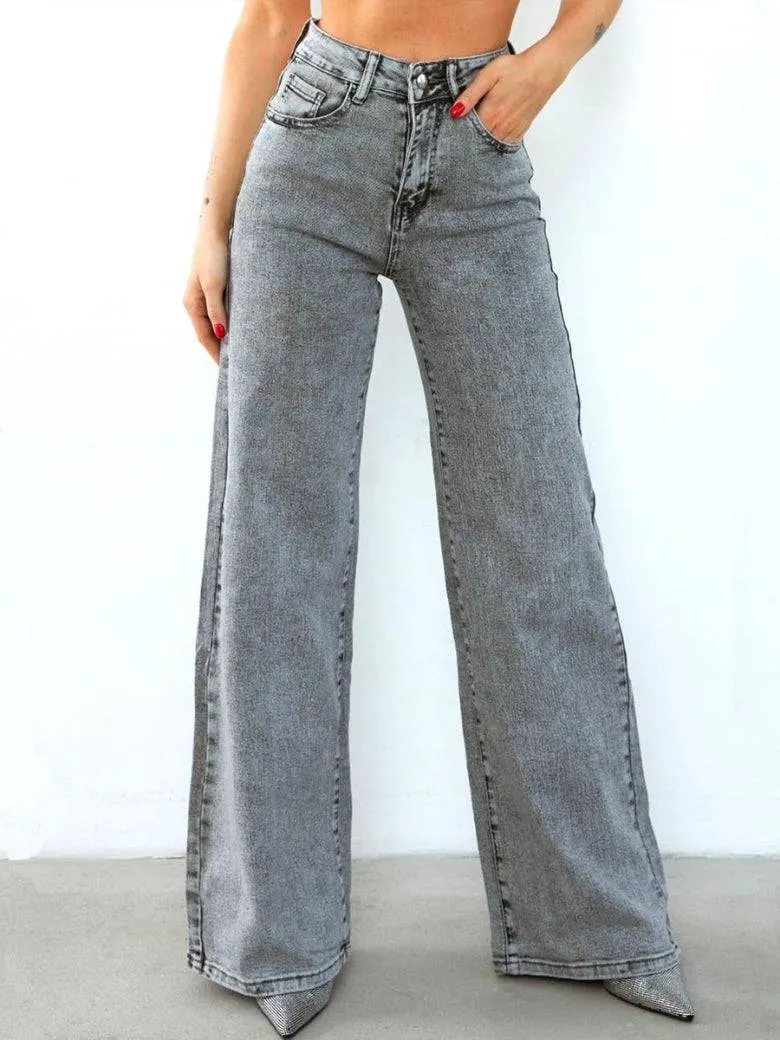 Stonewash Symphony Straight Leg Jeans