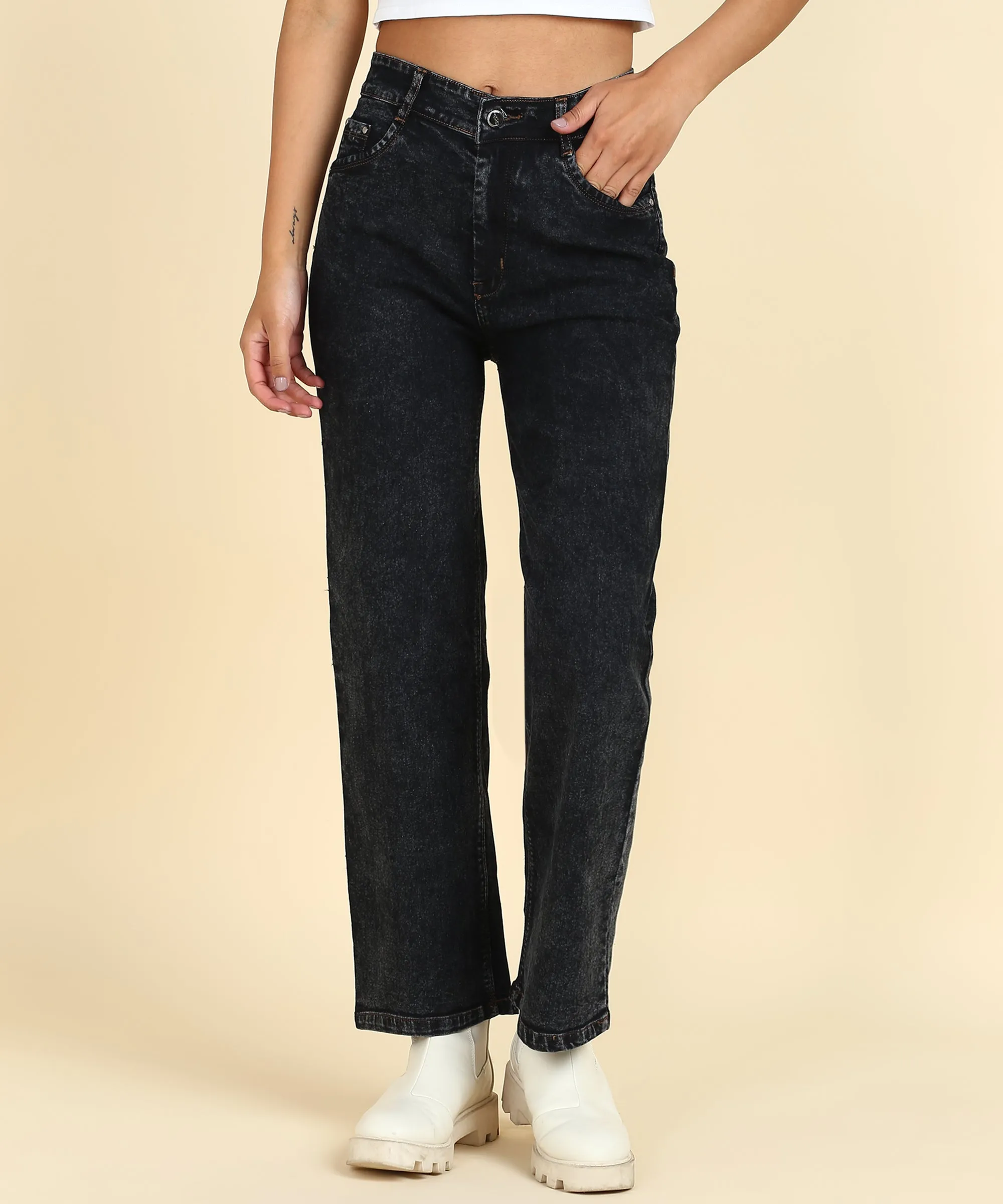 Stretchy Stride Stonewash Jeans