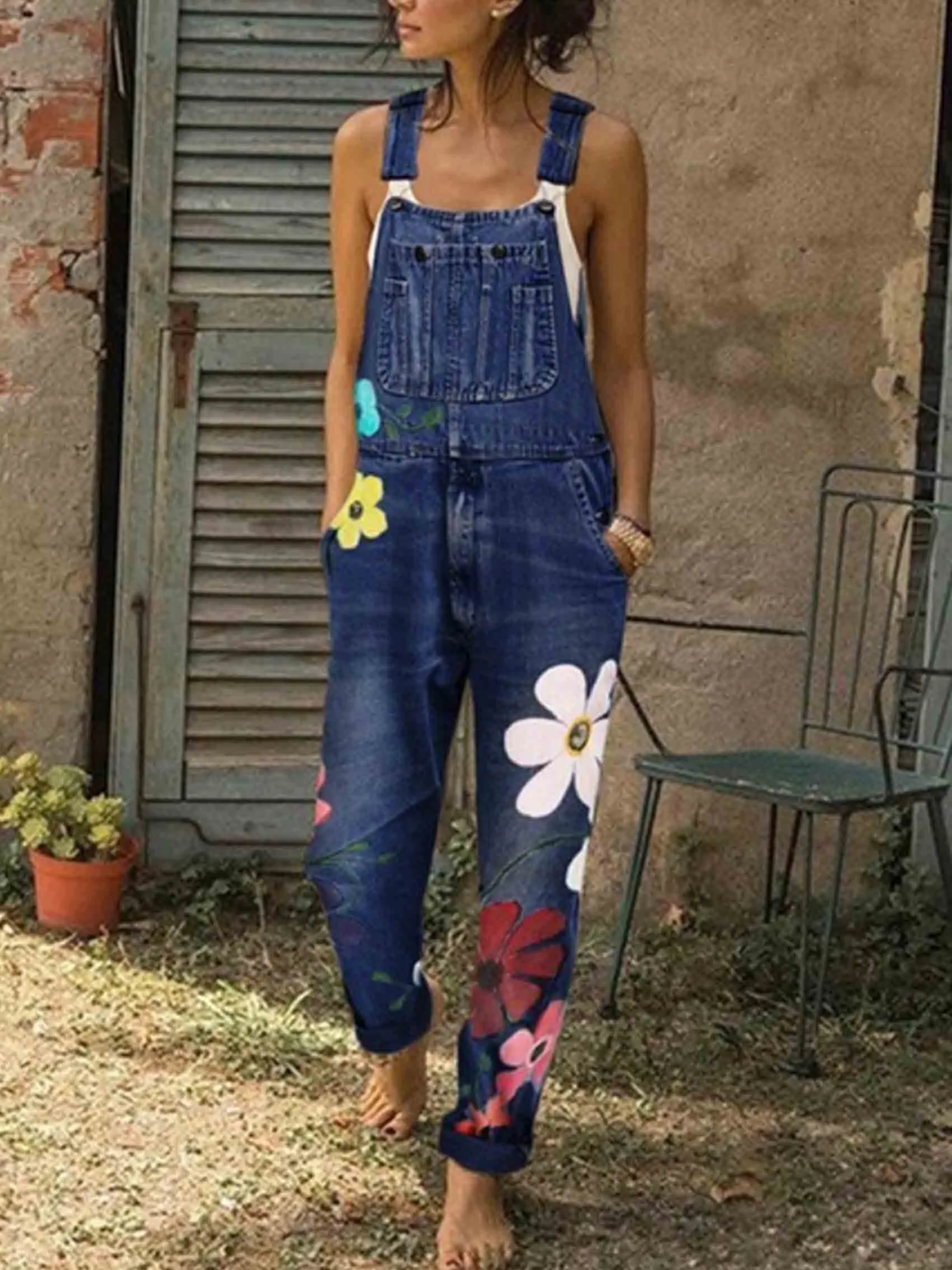 Stunncal Flower Printed Jeans