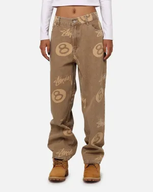 Stussy Stock 8 Ball Jeans Tan Denim