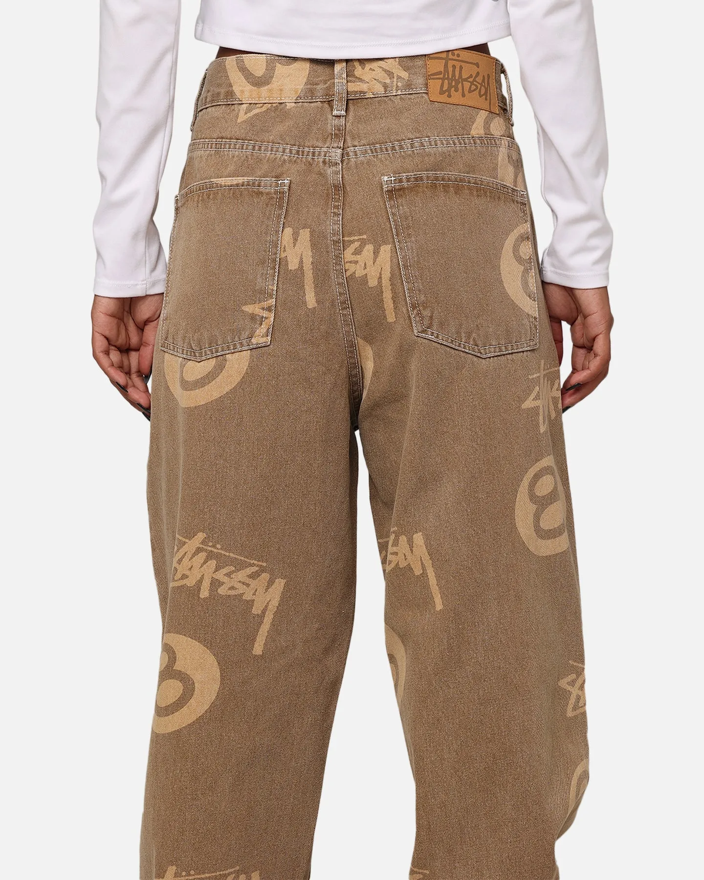 Stussy Stock 8 Ball Jeans Tan Denim