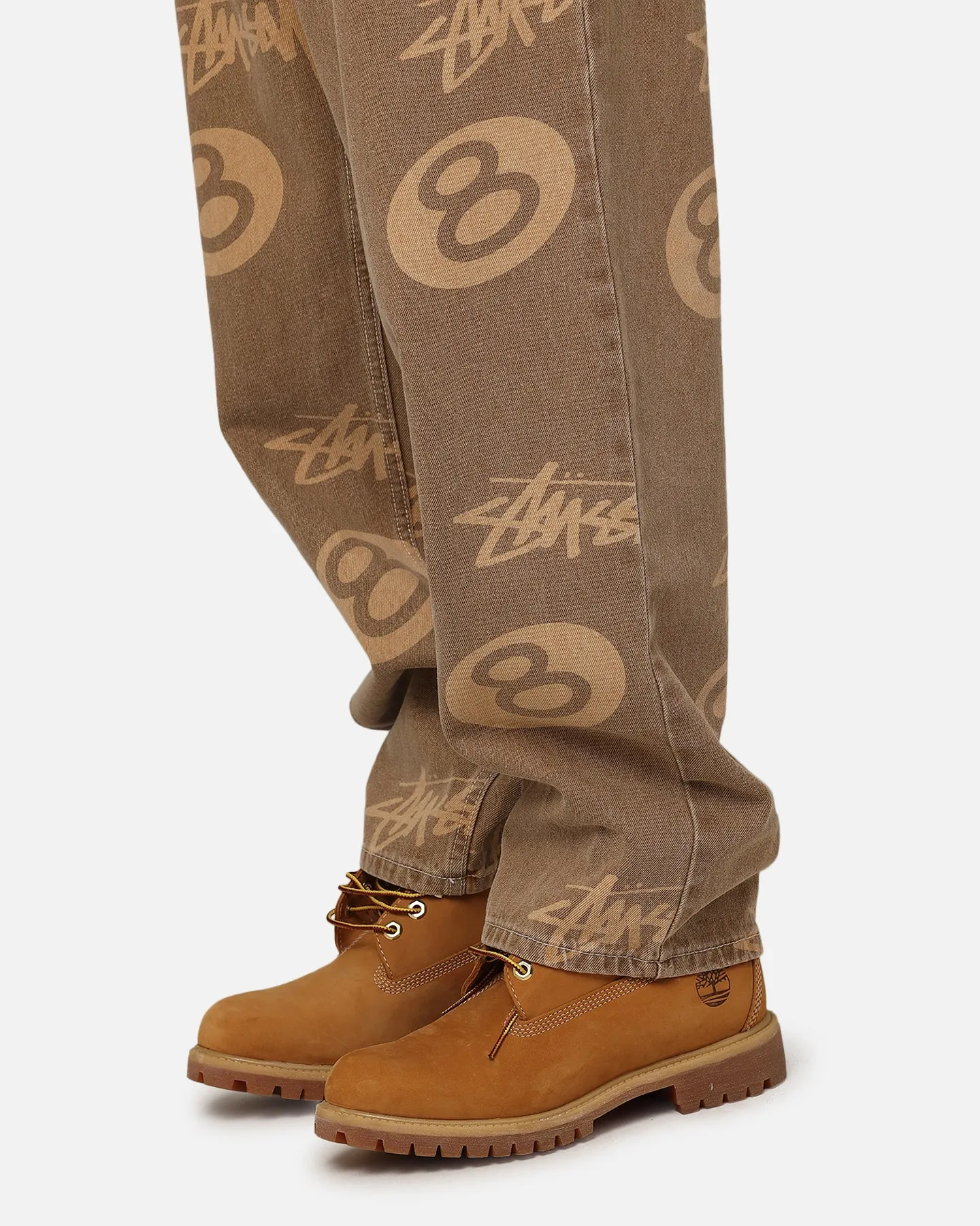 Stussy Stock 8 Ball Jeans Tan Denim