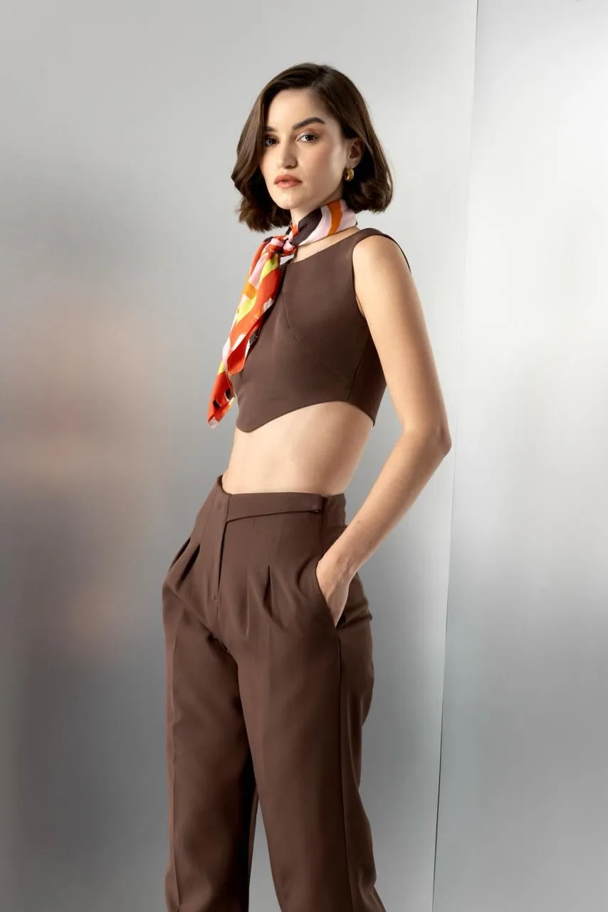 Sundae fling - tailored trousers in brown