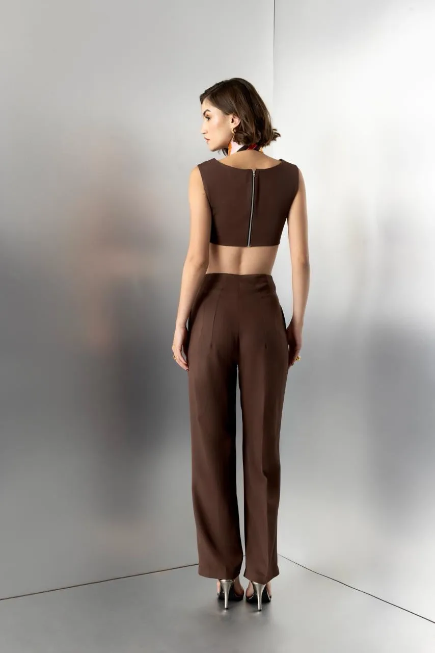 Sundae fling - tailored trousers in brown