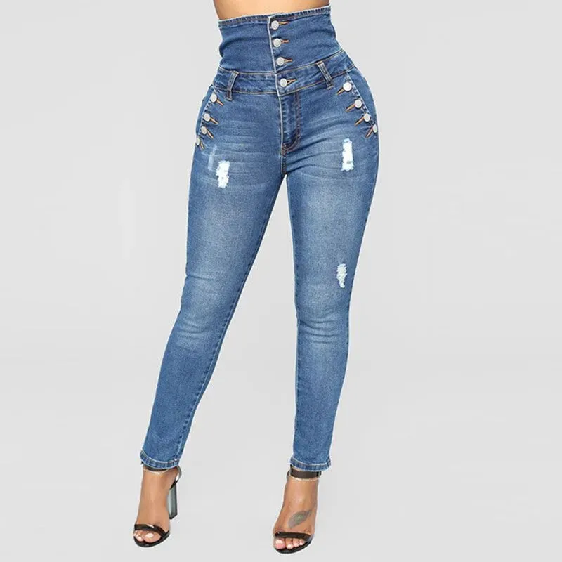 Super High Waist Skinny Jeans