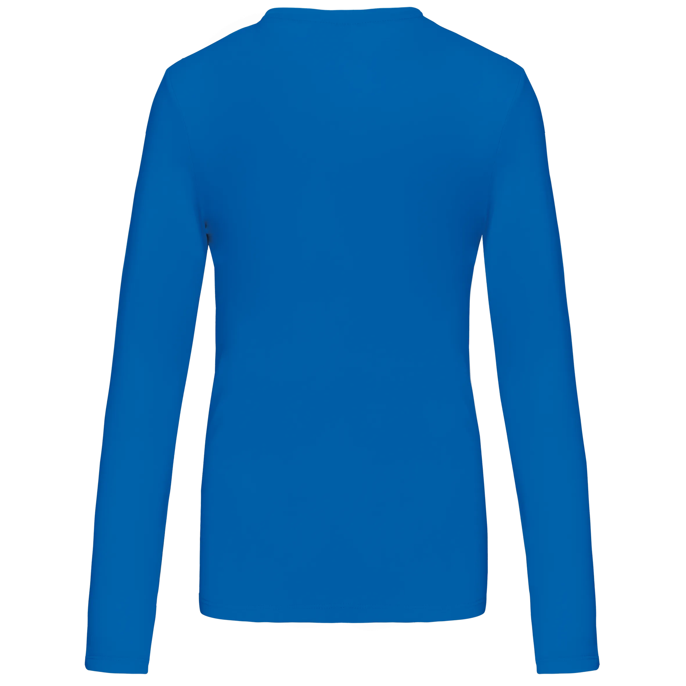 T-shirt de manga comprida decote em V para senhora