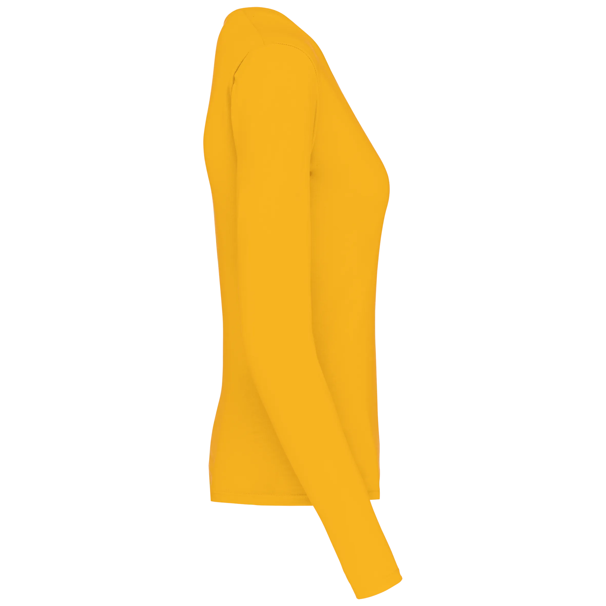 T-shirt de manga comprida decote em V para senhora