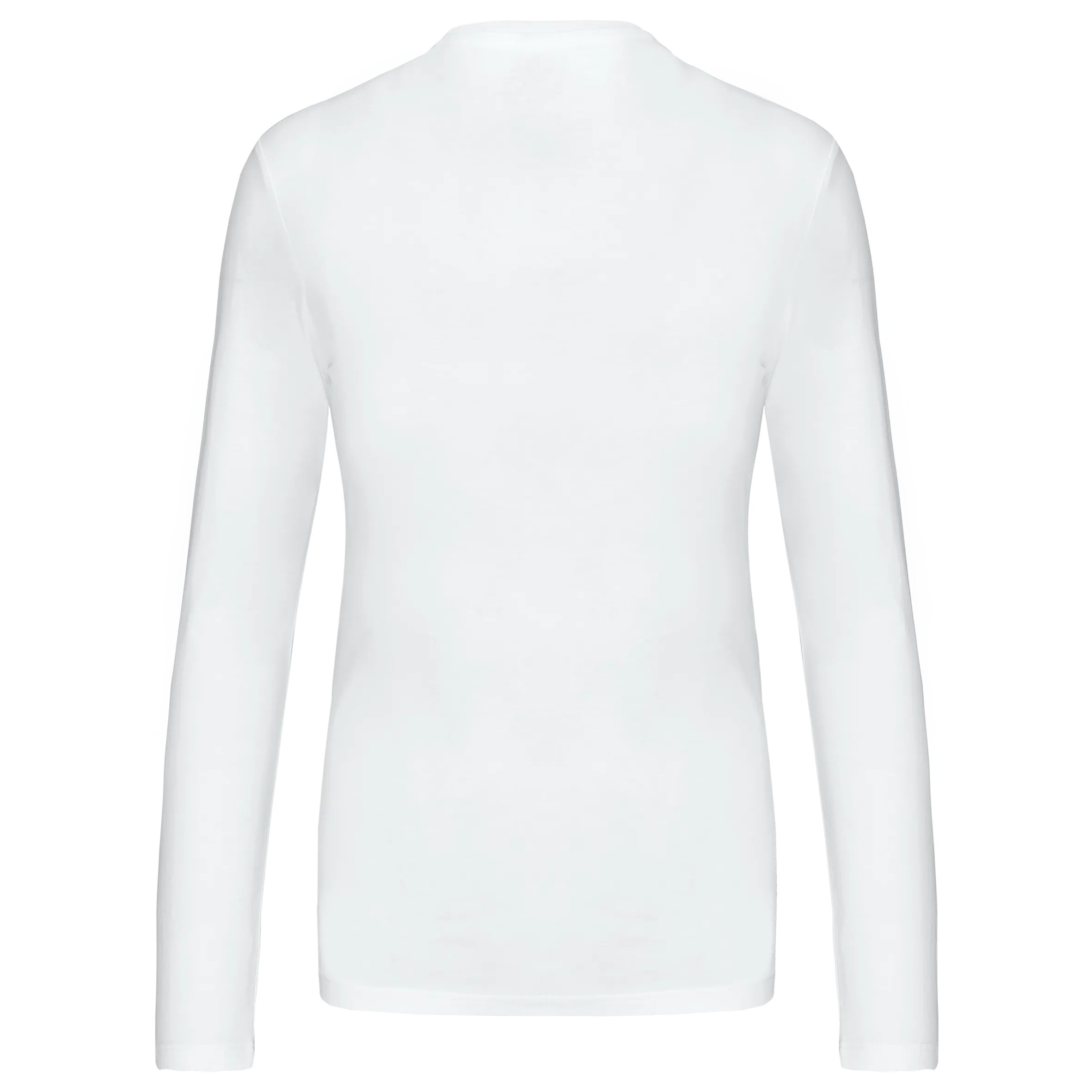 T-shirt de manga comprida decote em V para senhora