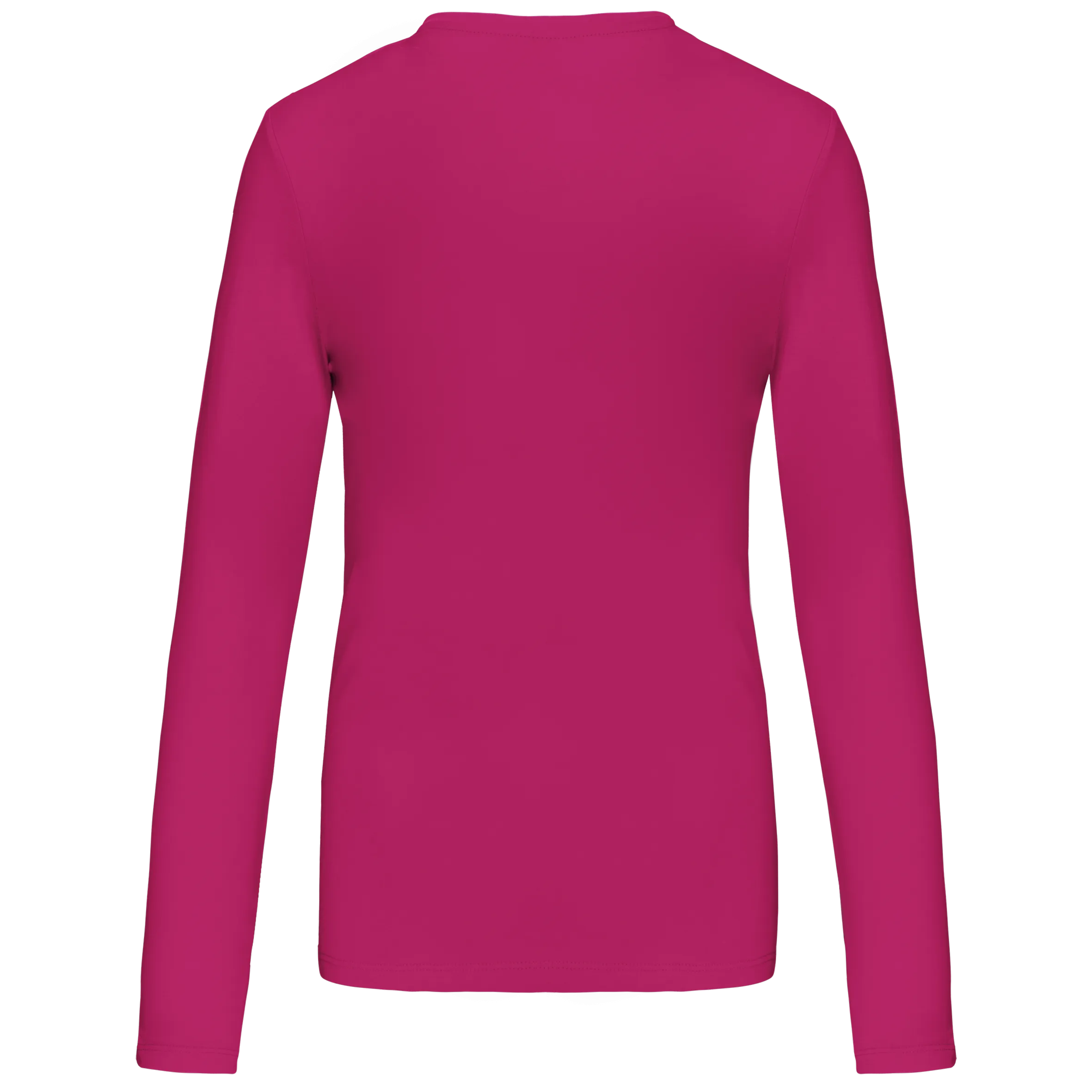 T-shirt de manga comprida decote em V para senhora