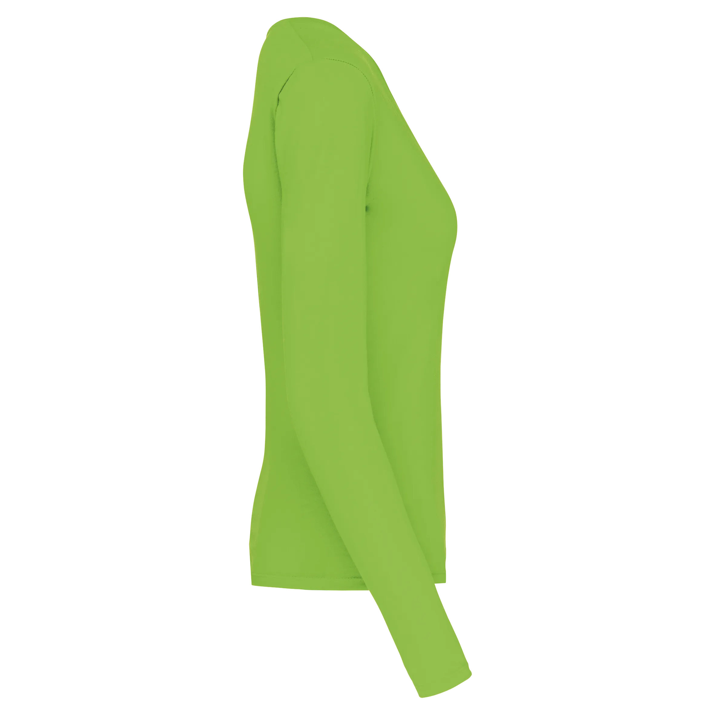T-shirt de manga comprida decote em V para senhora