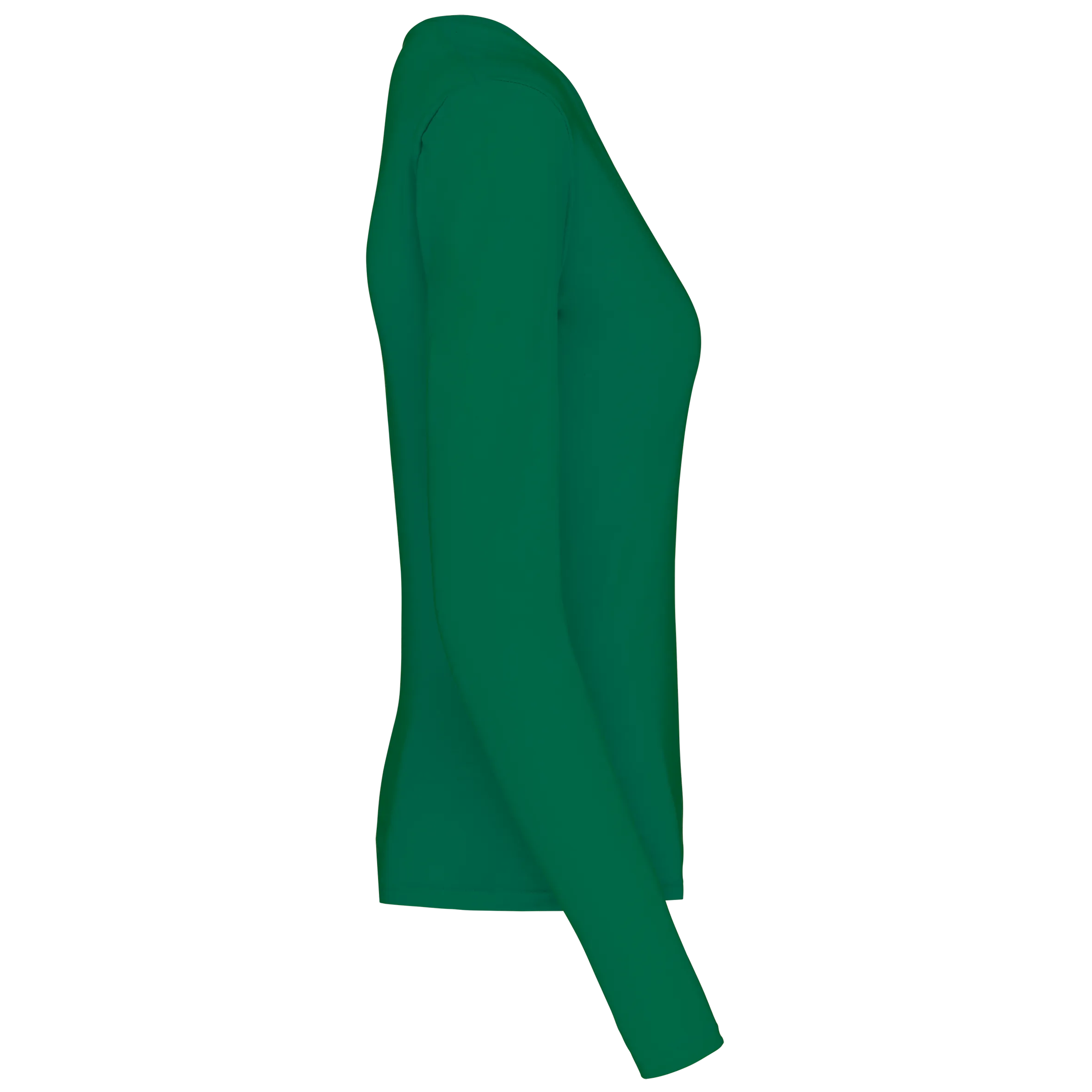 T-shirt de manga comprida decote em V para senhora