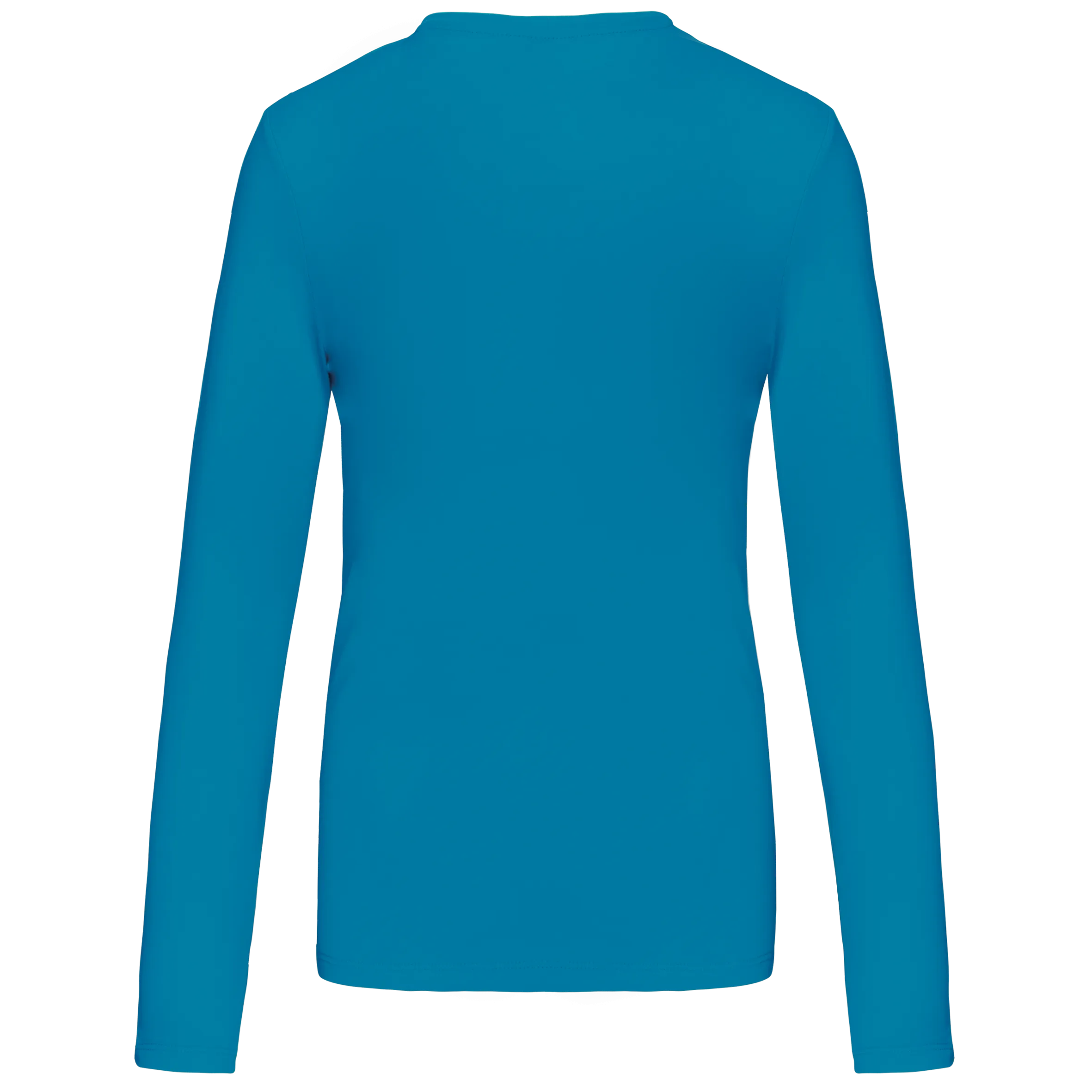 T-shirt de manga comprida decote em V para senhora