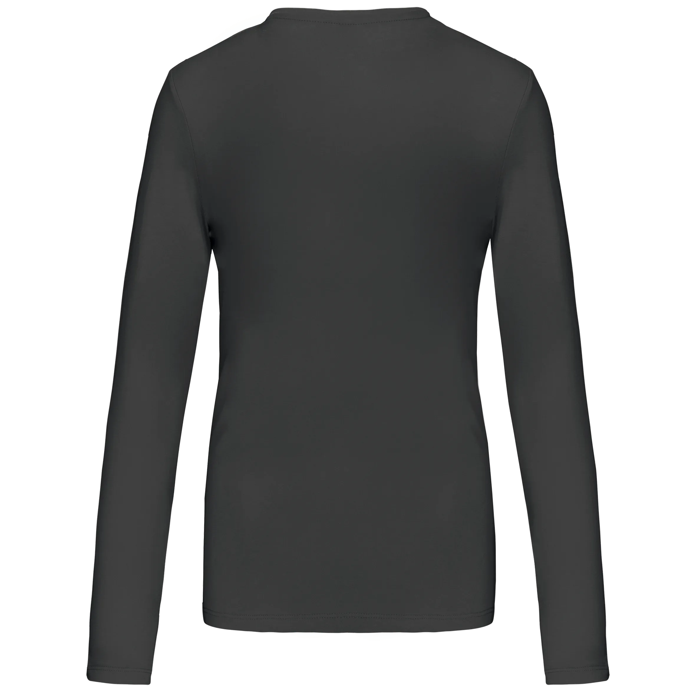T-shirt de manga comprida decote em V para senhora