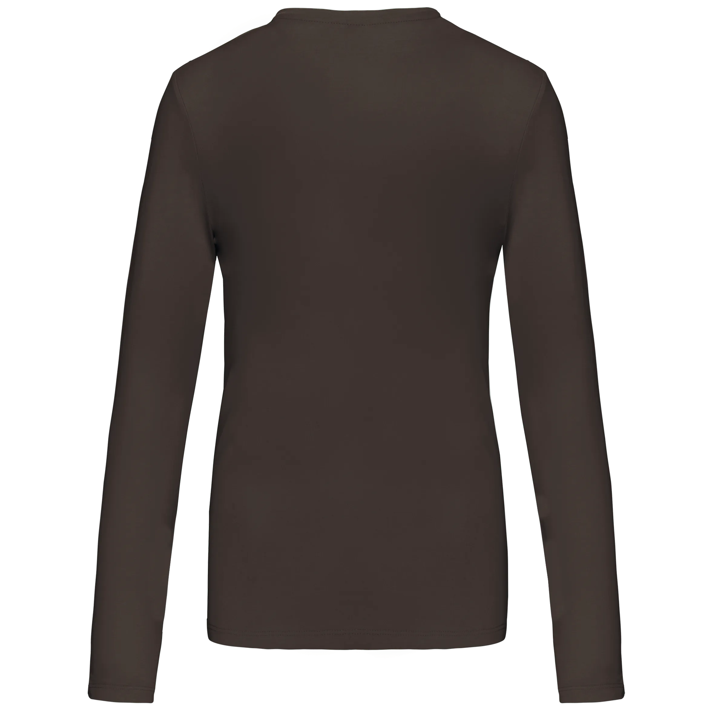 T-shirt de manga comprida decote em V para senhora